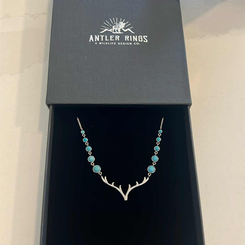 Antler Rings turquoise "Annie" necklace. Retails for $115 NEW IN BOX.
